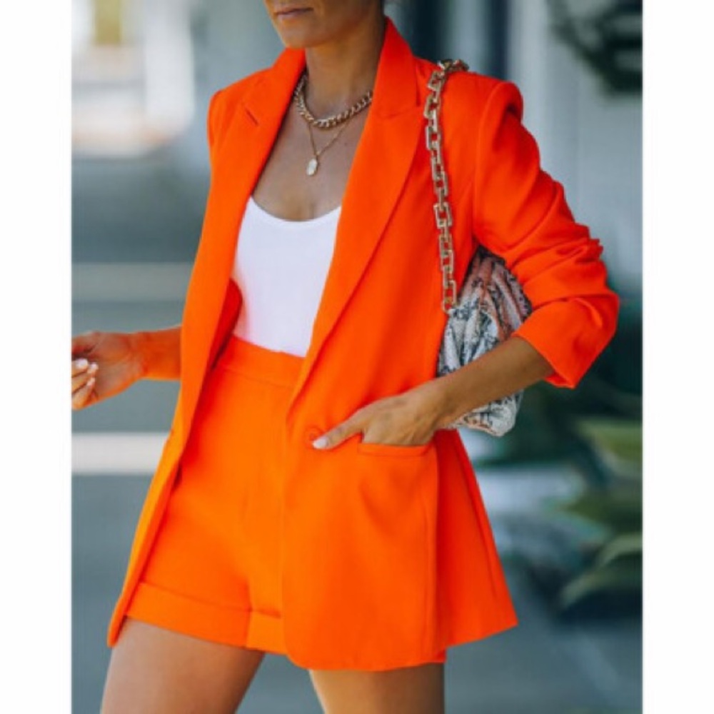 Endless Rose Orange Blazer Set